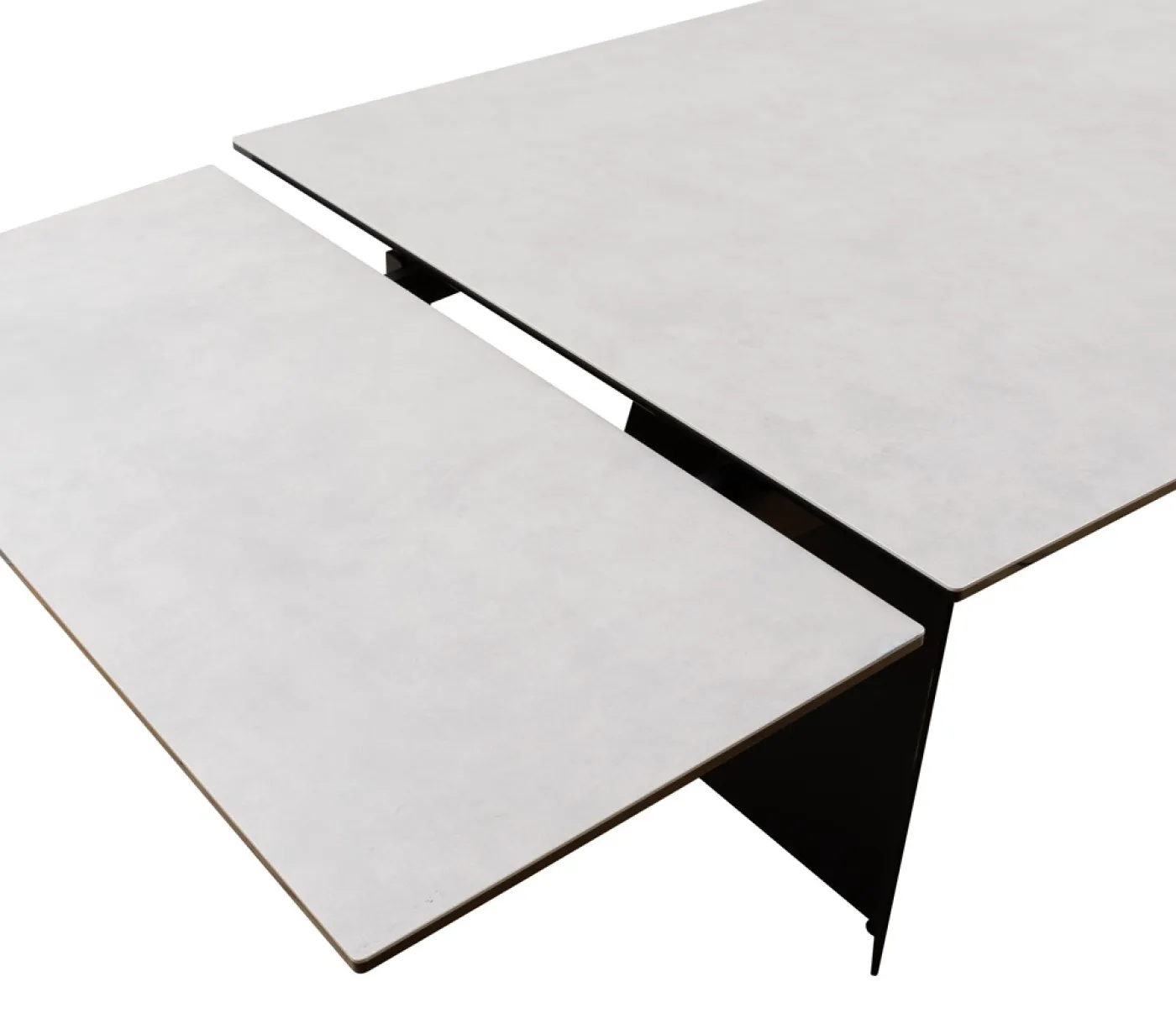 Esstisch Molinara | Edelstahl | hellgrau | ausziehbar | 200(290) x 100