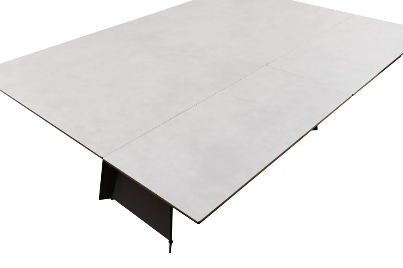 Esstisch Molinara | Edelstahl | hellgrau | ausziehbar | 200(290) x 100