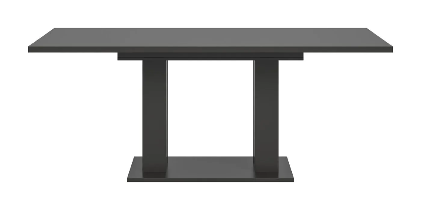 Esstisch Motion | ausziehbar | Doppelsäulen-Fußgestell | grau | 150(190)x90