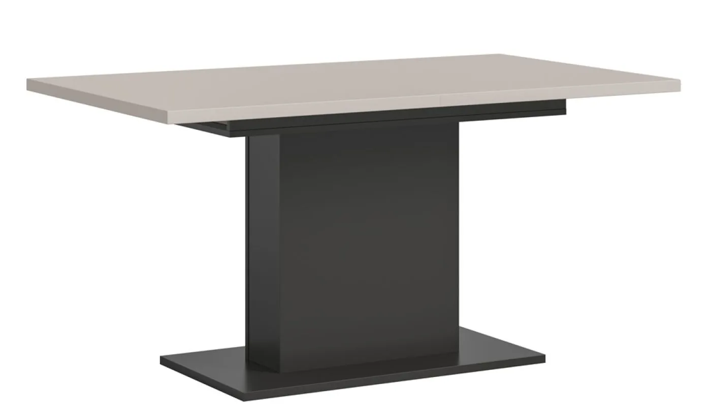 Esstisch Motion | ausziehbar | Säule | grau / Kaschmir | 150(190)x90