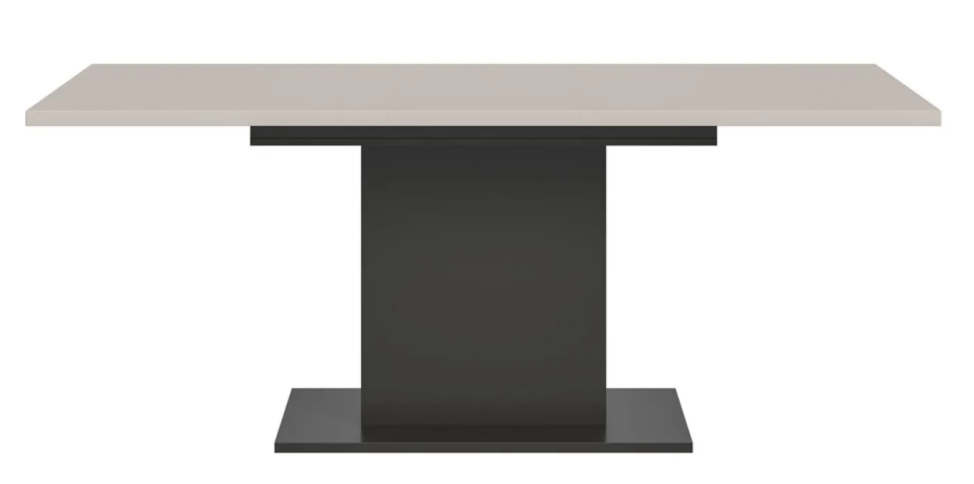 Esstisch Motion | ausziehbar | Säule | grau / Kaschmir | 150(190)x90