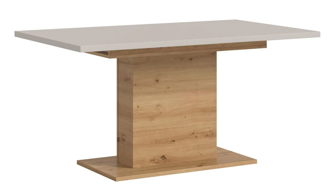 Esstisch Motion | ausziehbar | Säule | Kaschmir / Artisan |150(190)x90