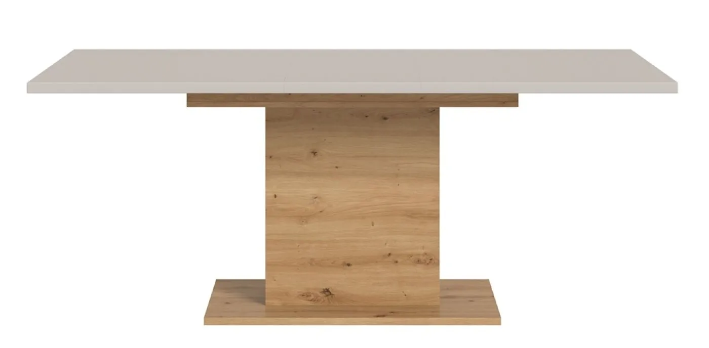 Esstisch Motion | ausziehbar | Säule | Kaschmir / Artisan |150(190)x90