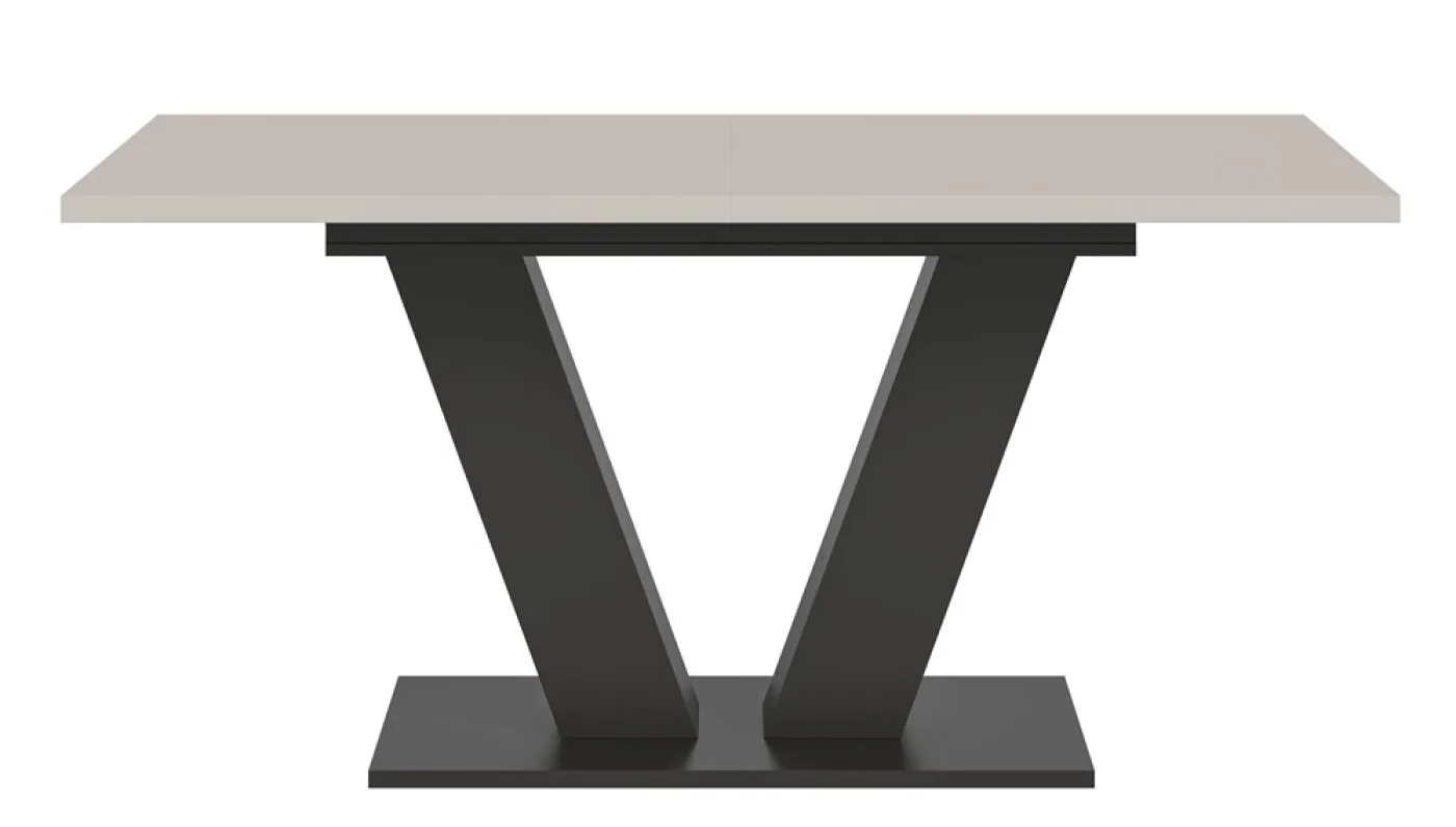 Esstisch Motion | ausziehbar | V-Fuß | grau / Kaschmir | 150(190)x90