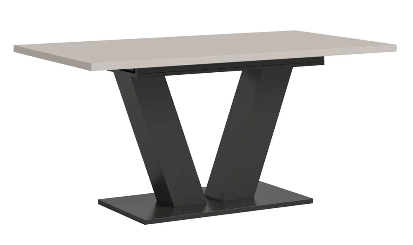 Esstisch Motion | ausziehbar | V-Fuß | grau / Kaschmir | 150(190)x90