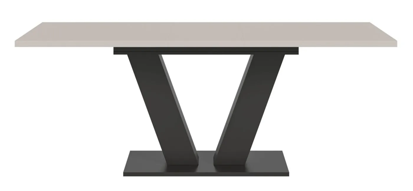 Esstisch Motion | ausziehbar | V-Fuß | grau / Kaschmir | 150(190)x90