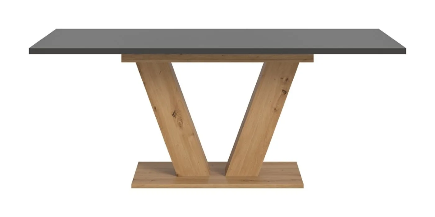 Esstisch Motion | ausziehbar | V-Fußgestell | Artisan Eiche / grau | 150(190)x90