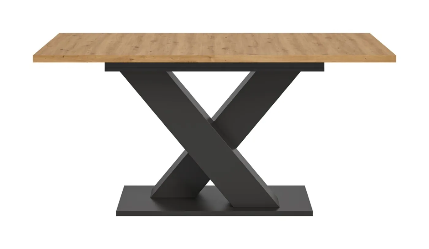 Esstisch Motion | ausziehbar | X-Fußgestell | Artisan Eiche / grau | 150(190)x90