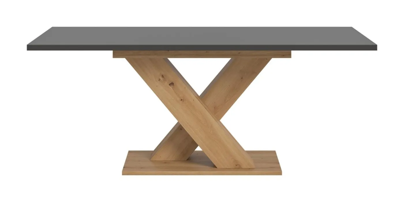 Esstisch Motion | ausziehbar | X-Fußgestell | Artisan Eiche / grau | 150(190)x90
