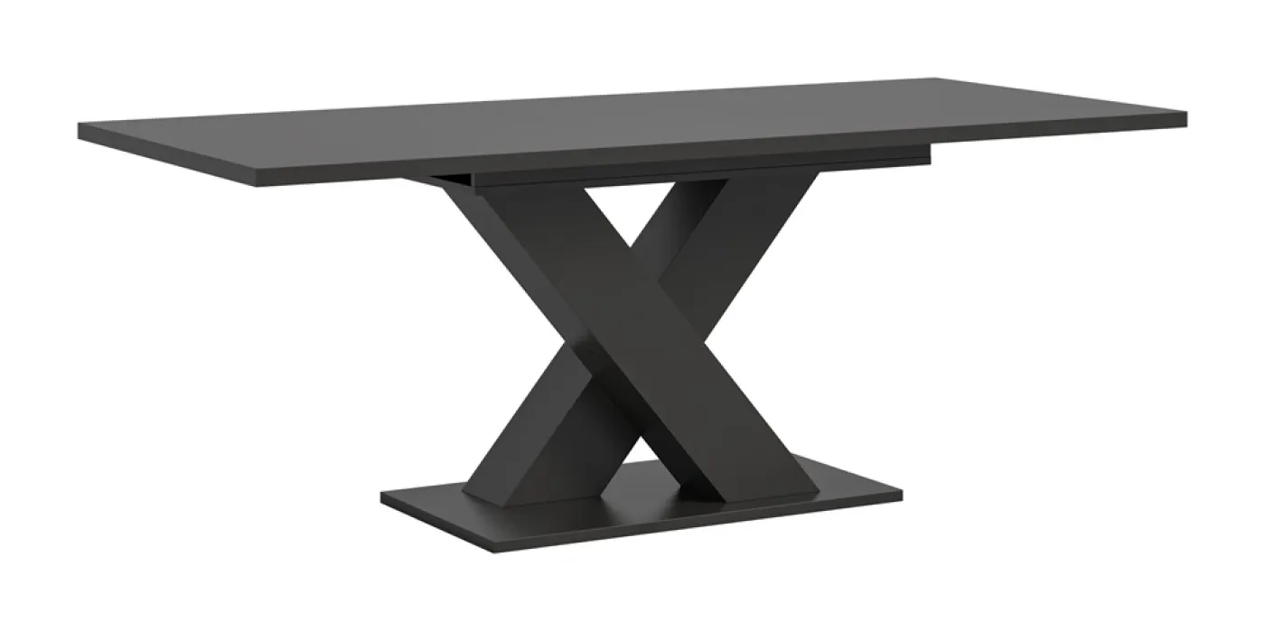 Esstisch Motion | ausziehbar | X-Fußgestell | grau | 150(190)x90