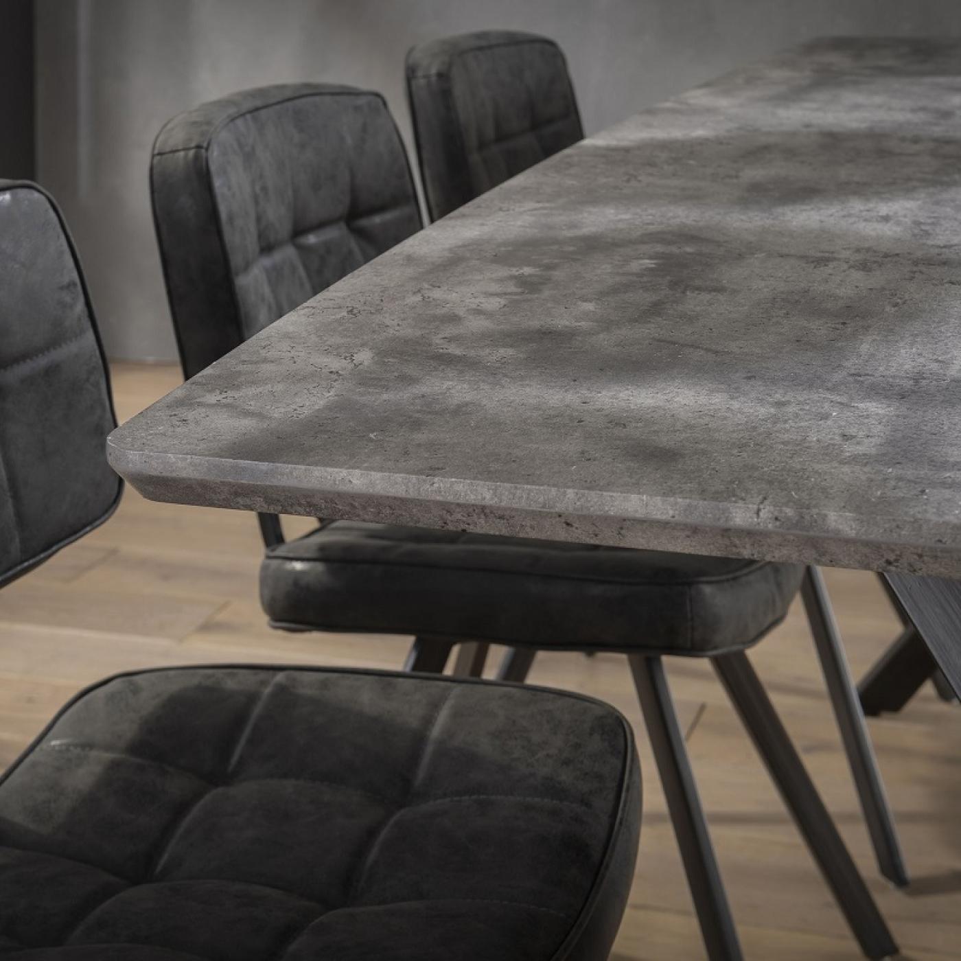 Esstisch Nabia | Bootsform | 160/190x90 | Beton Dekor | verschiedene Größen