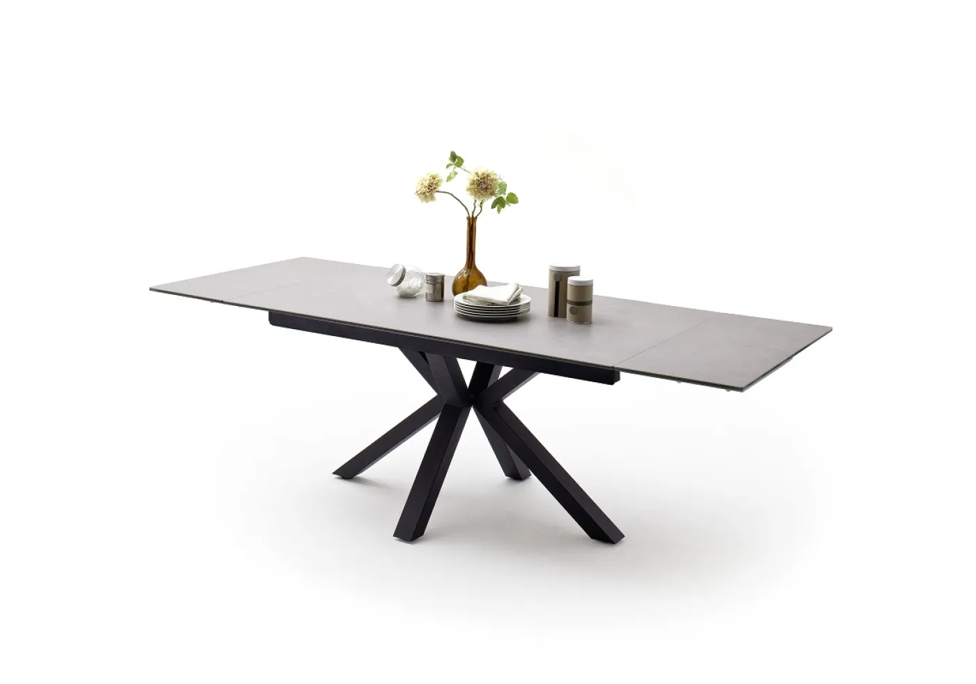 Esstisch Nagano | hellgrau | ausziehbar | 160(240) x 90