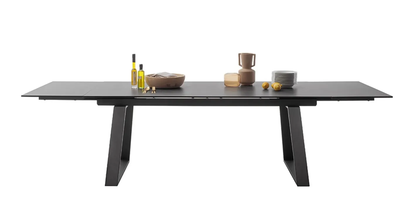 Esstisch Narbonne | anthrazit / schwarz | ausziehbar | 200(300) x 100