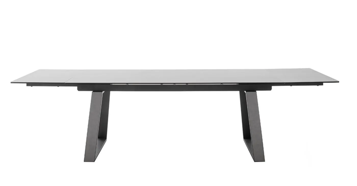 Esstisch Narbonne | grau / schwarz | ausziehbar | 200(300) x 100