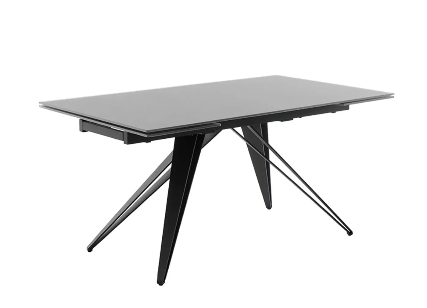 Esstisch Nemuro | grau / schwarz | ausziehbar | 160(240) x 90