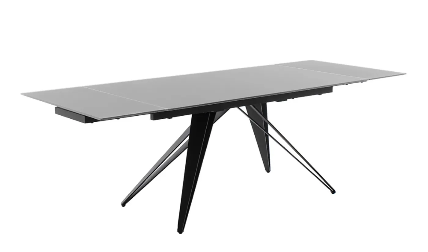 Esstisch Nemuro | grau / schwarz | ausziehbar | 160(240) x 90