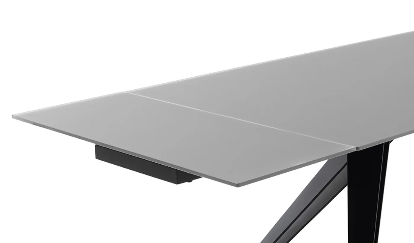 Esstisch Nemuro | grau / schwarz | ausziehbar | 160(240) x 90