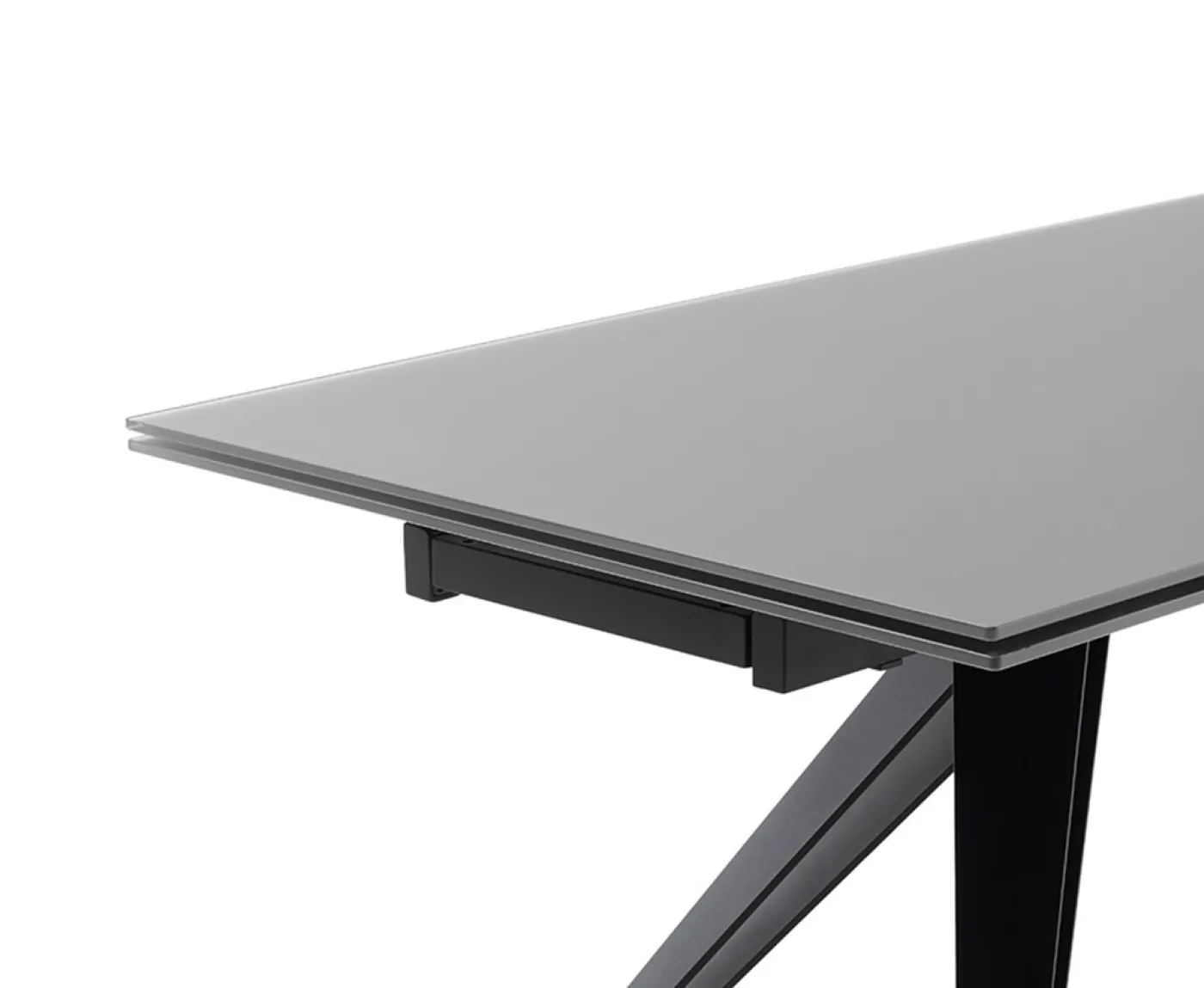 Esstisch Nemuro | grau / schwarz | ausziehbar | 160(240) x 90