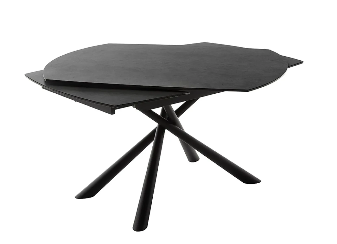 Esstisch Nicosia | anthrazit / schwarz | ausziehbar | 130(190) x 100