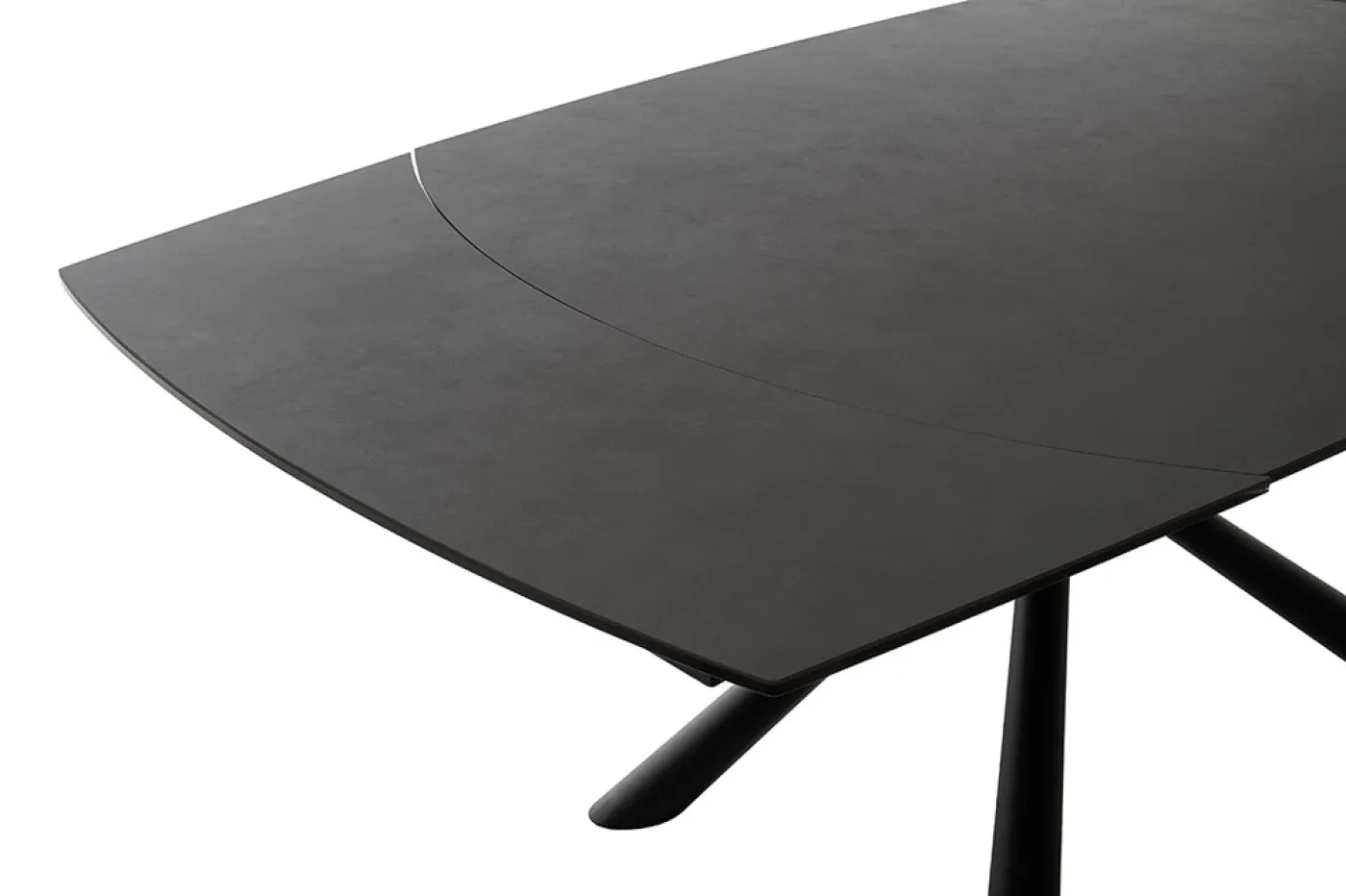 Esstisch Nicosia | anthrazit / schwarz | ausziehbar | 130(190) x 100