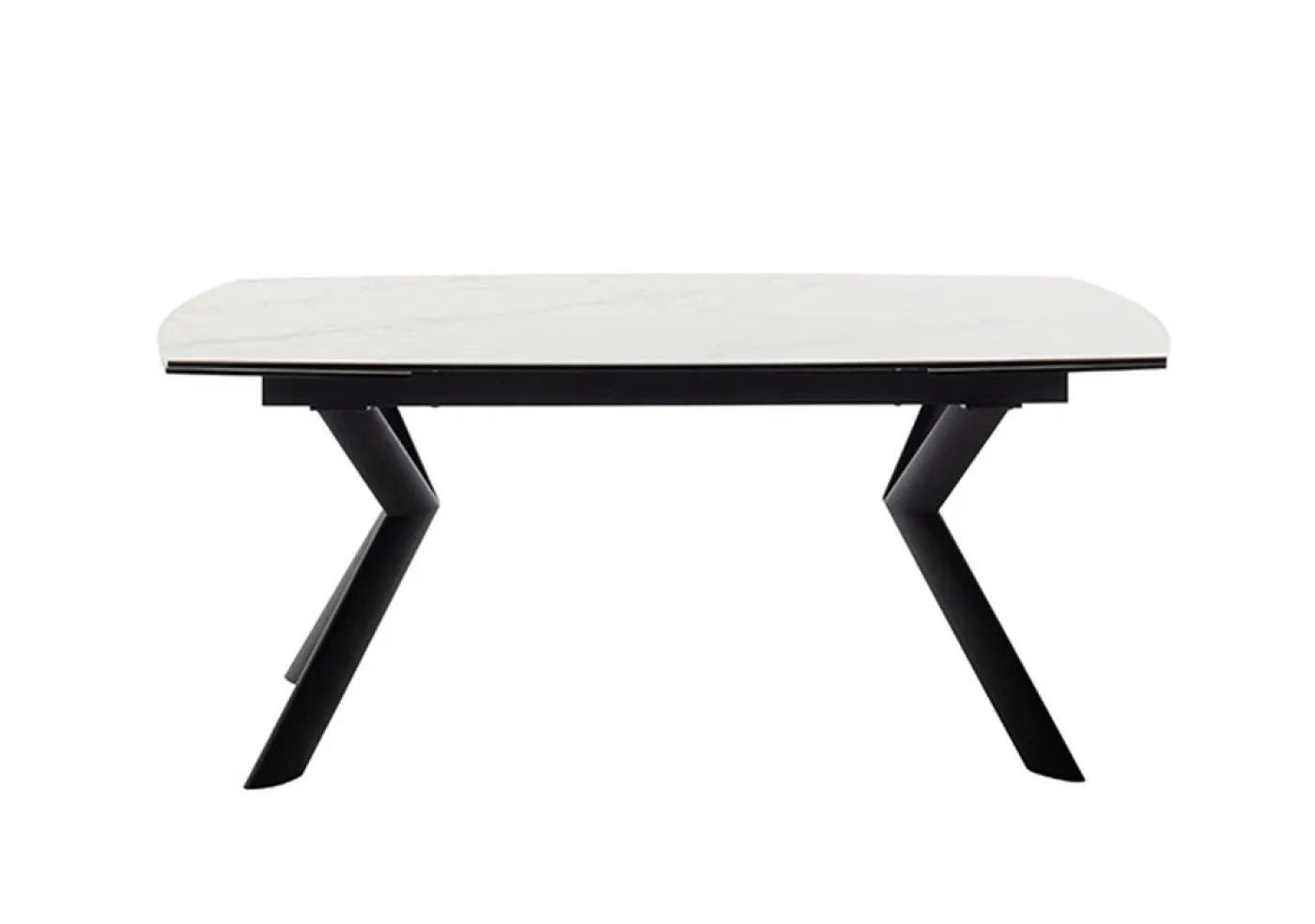 Esstisch Ossana | Creme / schwarz | ausziehbar | 180(260) x 100