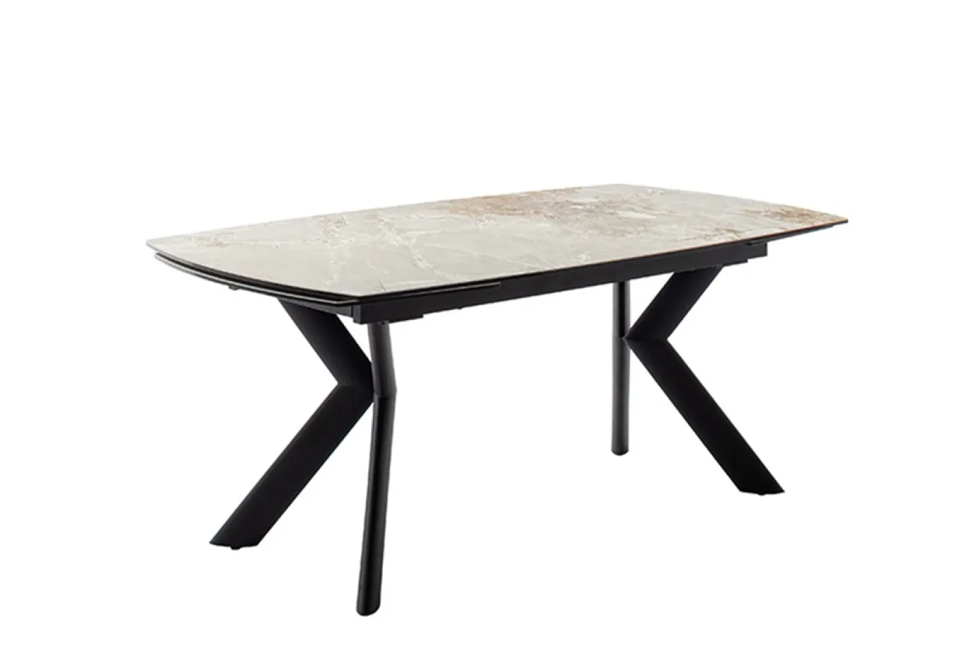 Esstisch Ossana | grau / schwarz | ausziehbar | 180(260) x 100