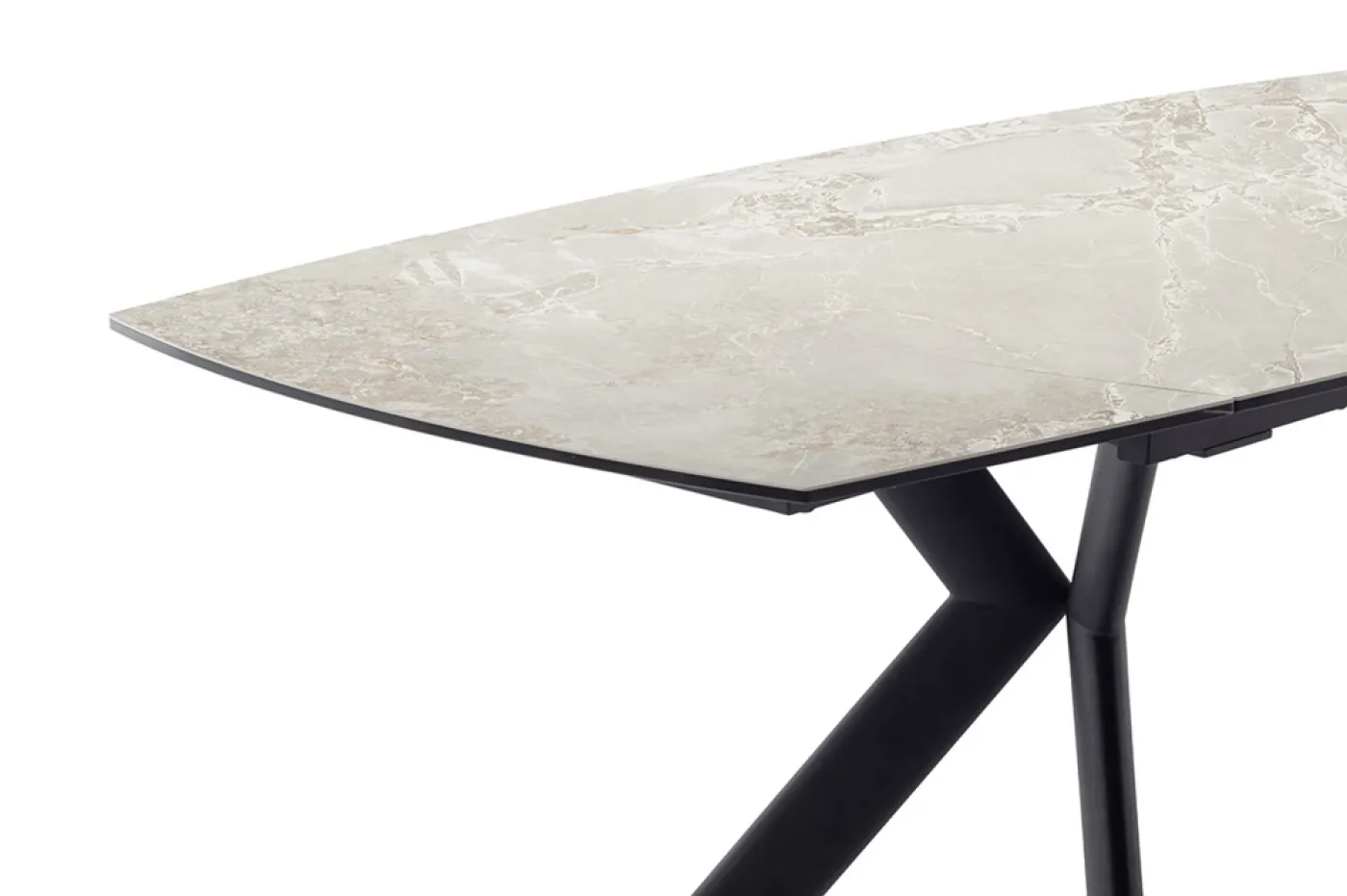 Esstisch Ossana | grau / schwarz | ausziehbar | 180(260) x 100