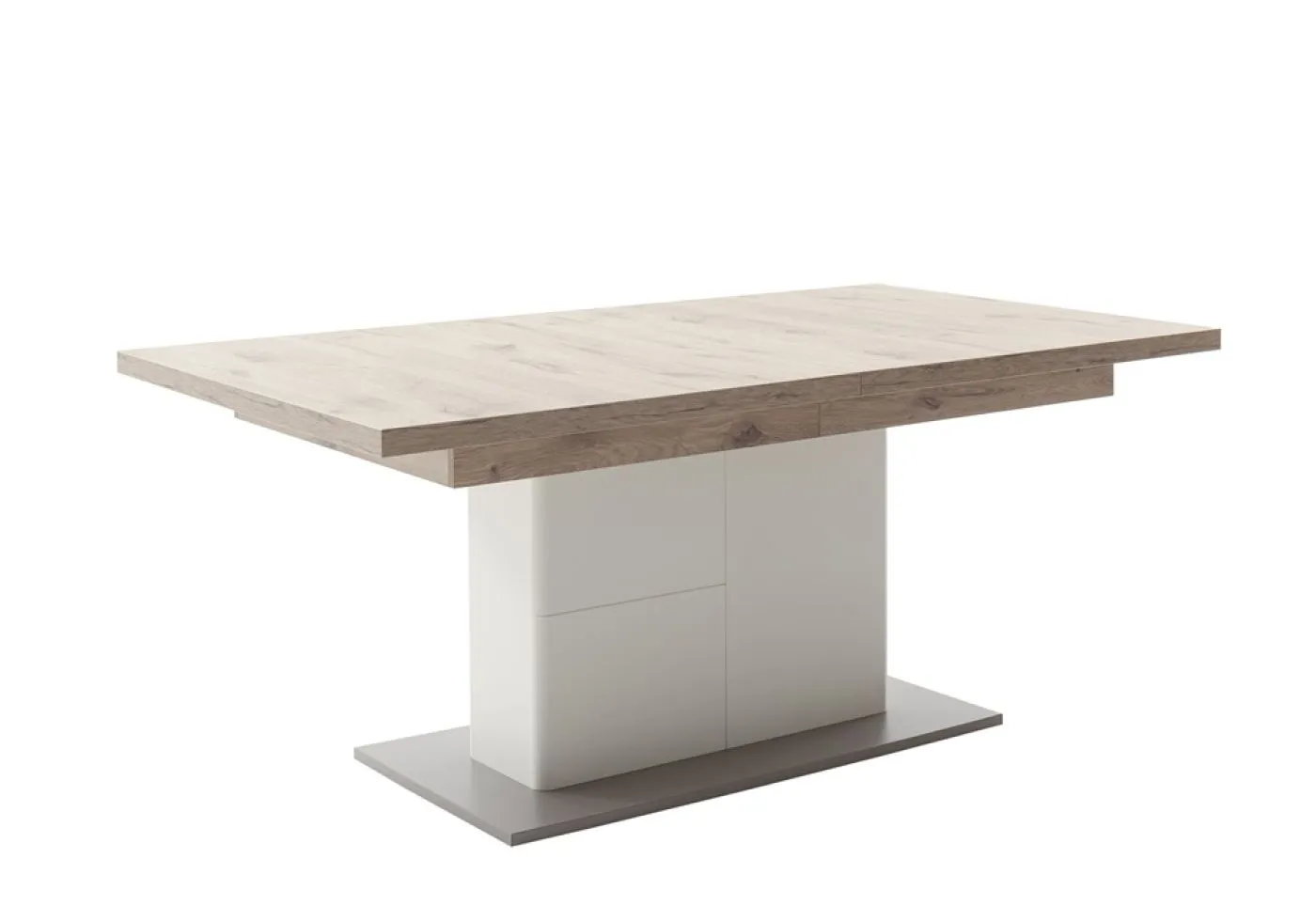 Esstisch Palermo | 180(280)x100 | ausziebar | Soft white / Viking Oak