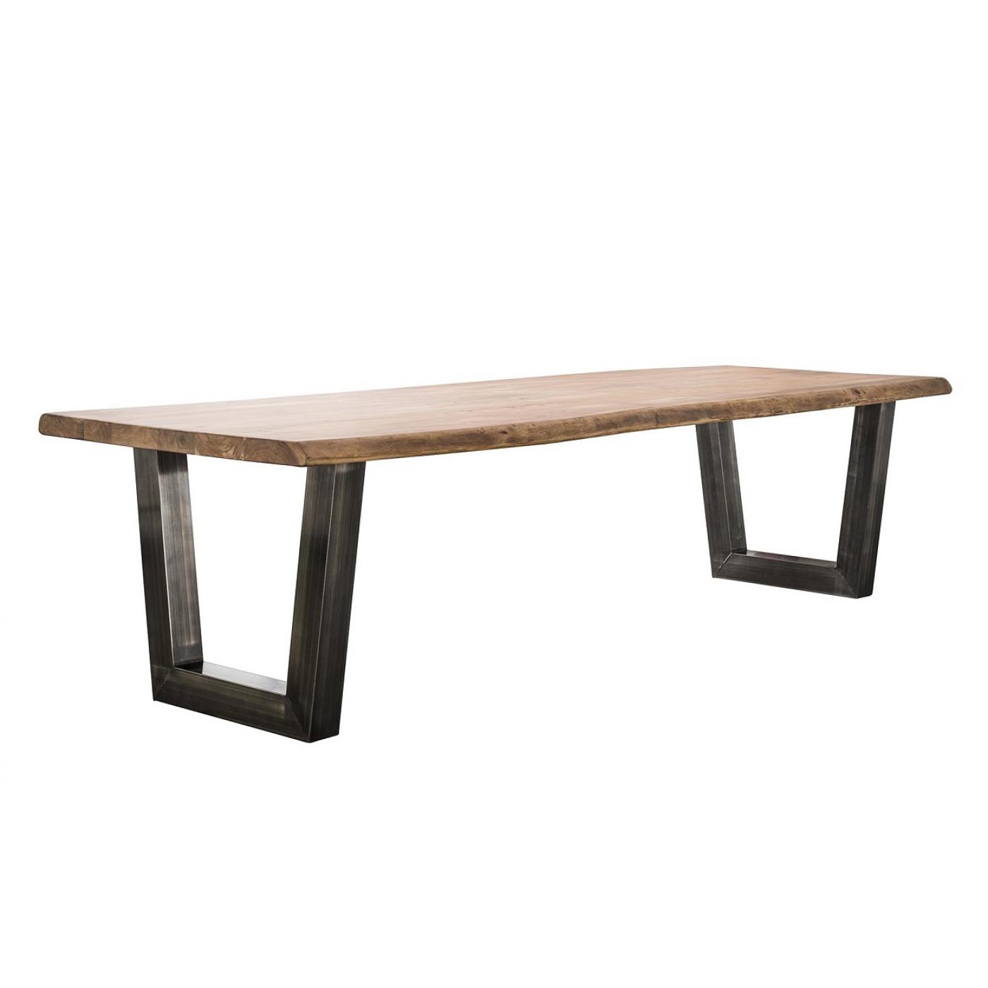 Esstisch Phasis | Akazie massiv | 240/300x100 | verschiedene Größen | Baumstamm | natur