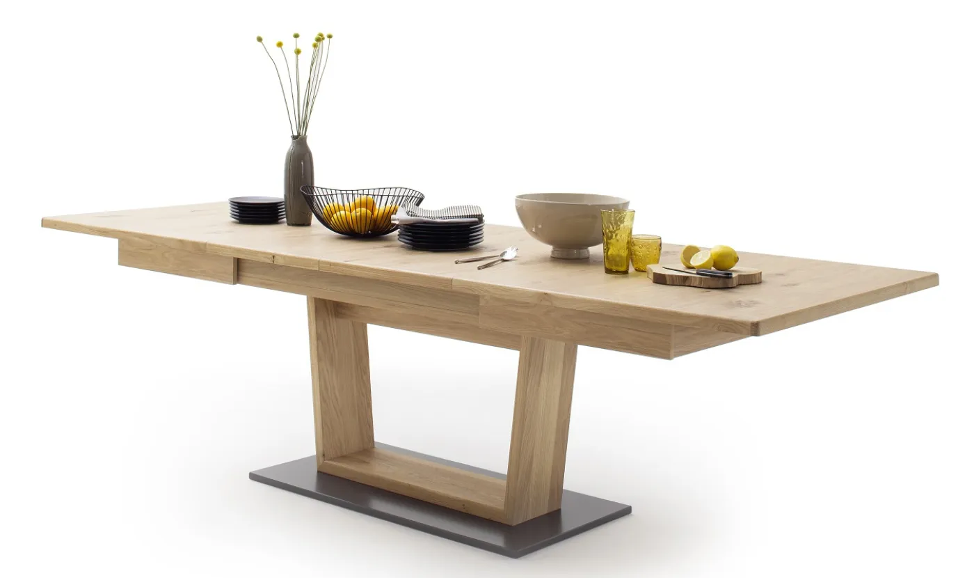 Esstisch Portland | ausziehbar | 180 (280)x100 | Asteiche Bianco