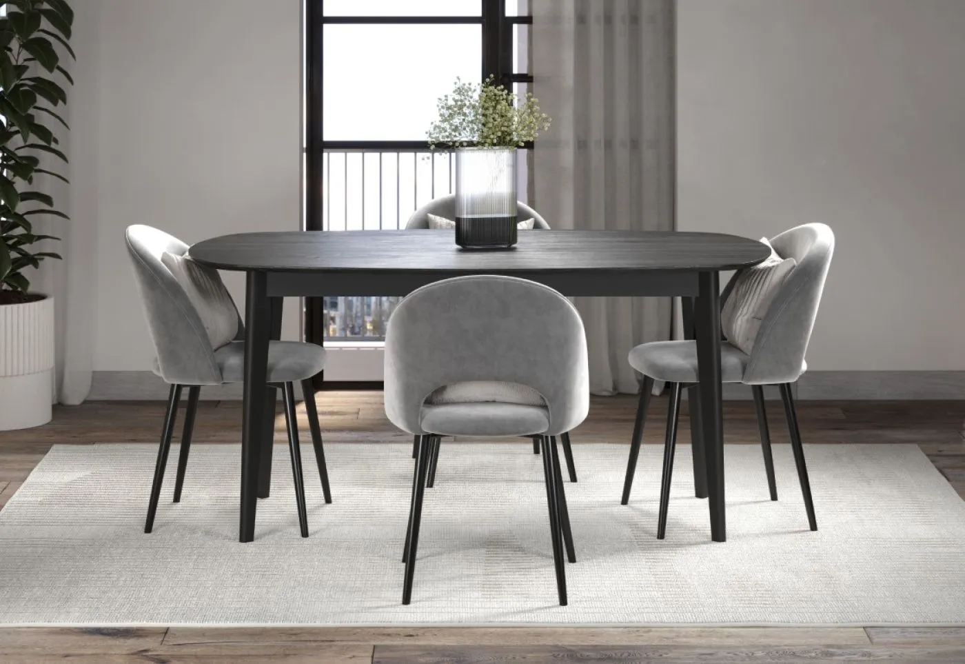 Esstisch Ronin | 160 x 90 | Esche schwarz