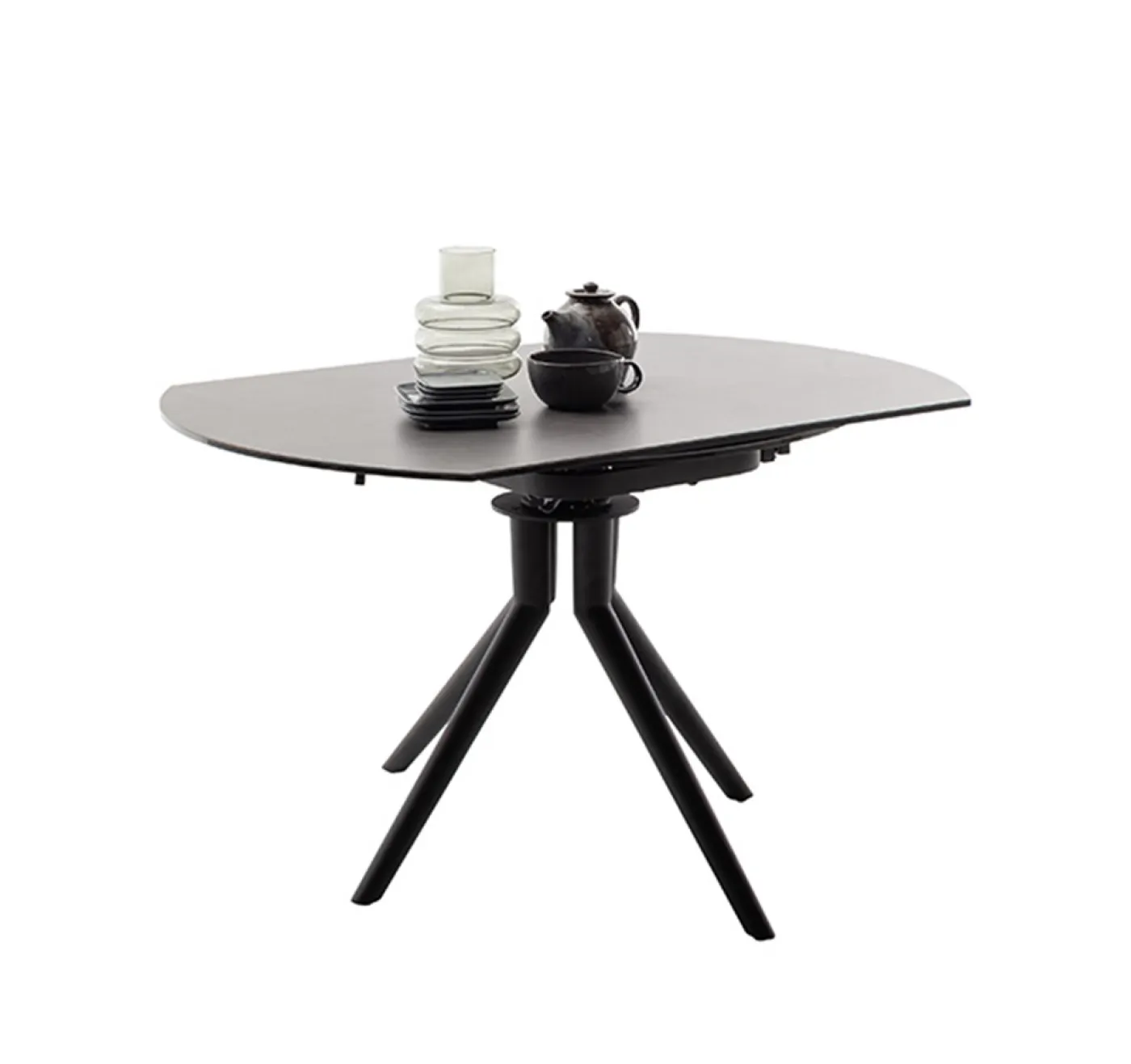 Esstisch Rubikon | anthrazit | rund | ausziehbar | Ø 90(135) cm