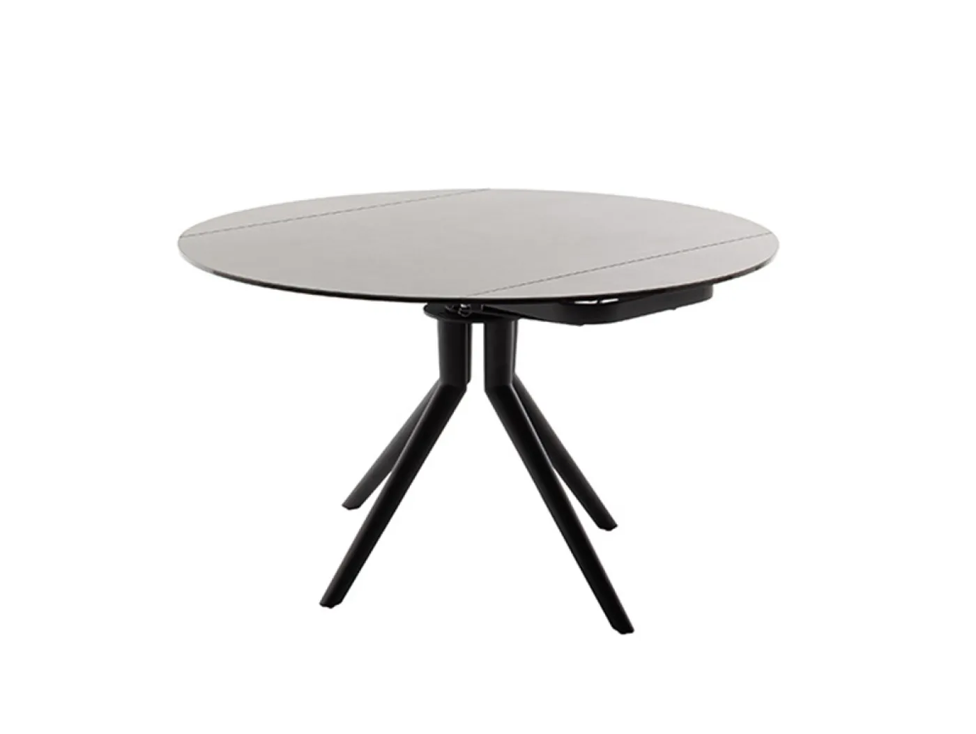 Esstisch Rubikon | anthrazit | rund | ausziehbar | Ø 90(135) cm