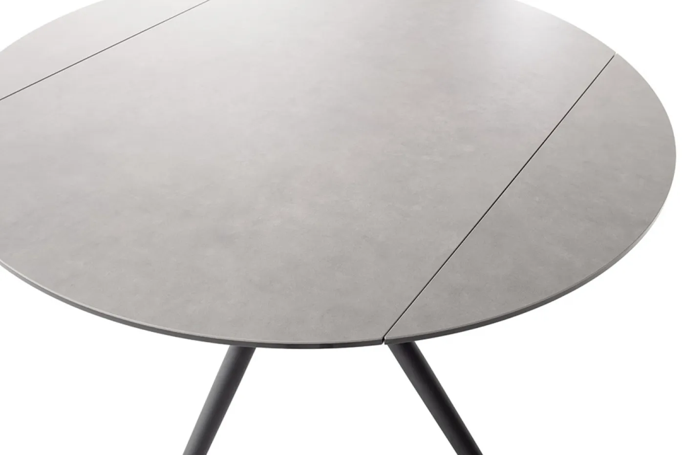 Esstisch Rubikon | anthrazit | rund | ausziehbar | Ø 90(135) cm