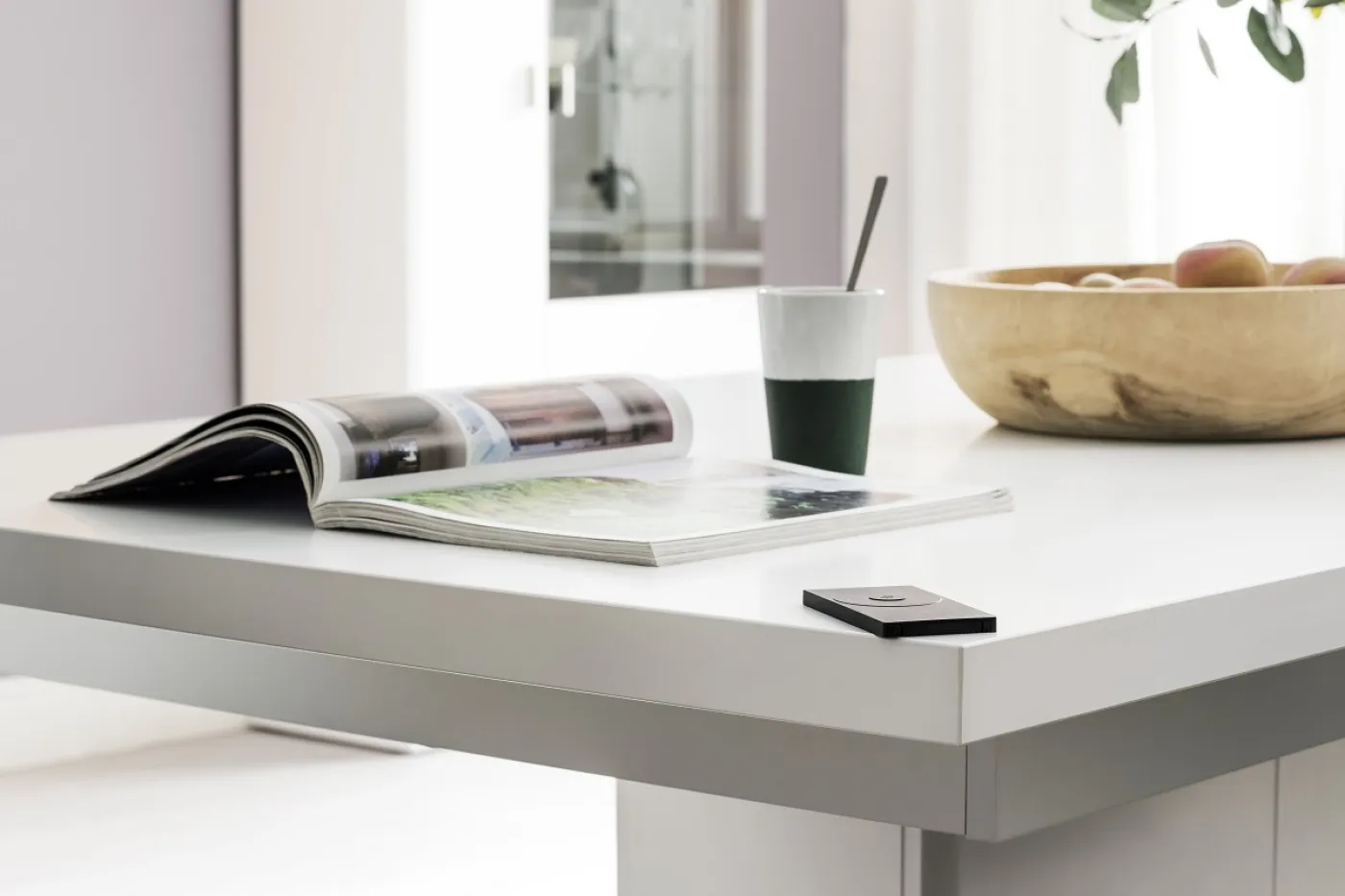 Esstisch Säulentisch Amora | ausziehbar | 180(280)x100 | weiß matt