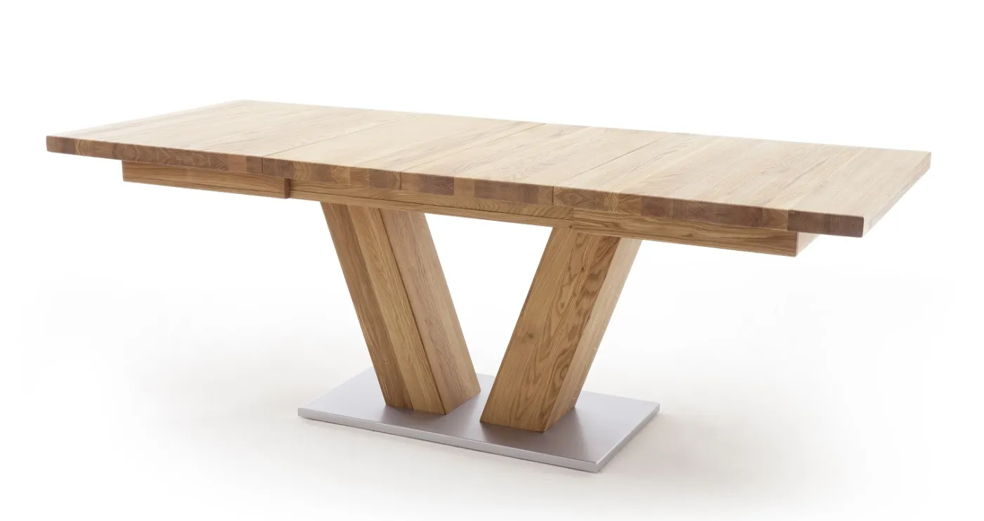 Esstisch Säulentisch Managua ausziehbar | Wildeiche massiv | 140/180 | verschiedene Größen