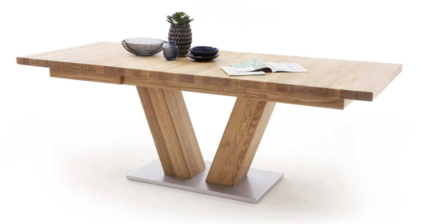 Esstisch Säulentisch Managua | Wildeiche massiv | 140 x90 cm