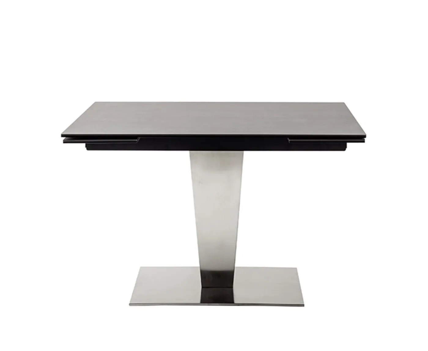 Esstisch Säulentisch Pesaro | anthrazit / Edelstahl | ausziehbar | 120(180) x 80