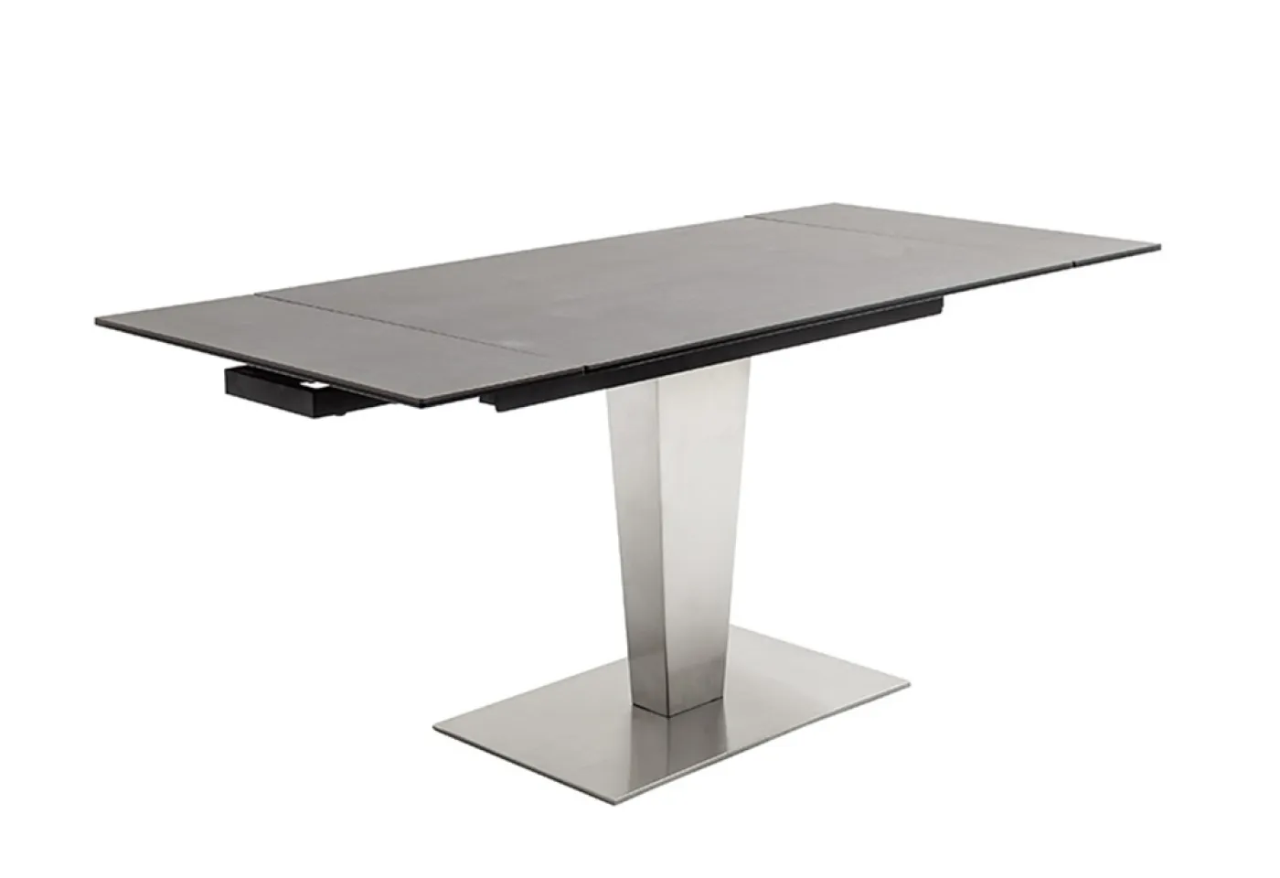 Esstisch Säulentisch Pesaro | anthrazit / Edelstahl | ausziehbar | 120(180) x 80