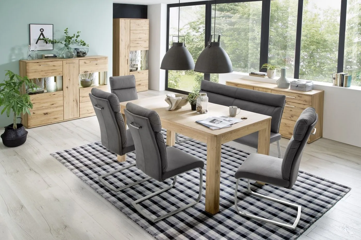 Esstisch Santori | ausziehbar | 160(260)x90 | Eiche Bianco