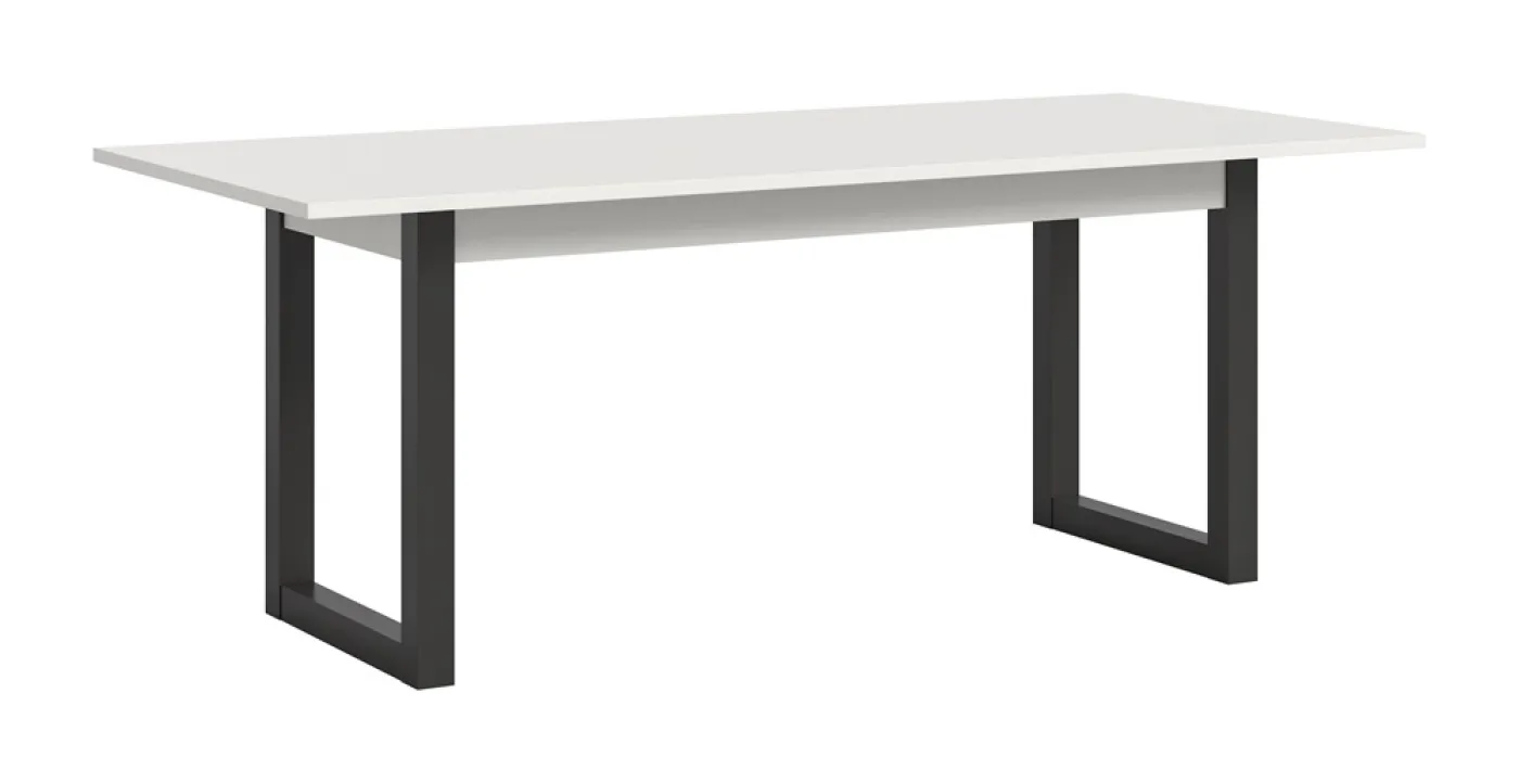 Esstisch Seattle | ausziehbar | weiß / grau | 150(190)x80