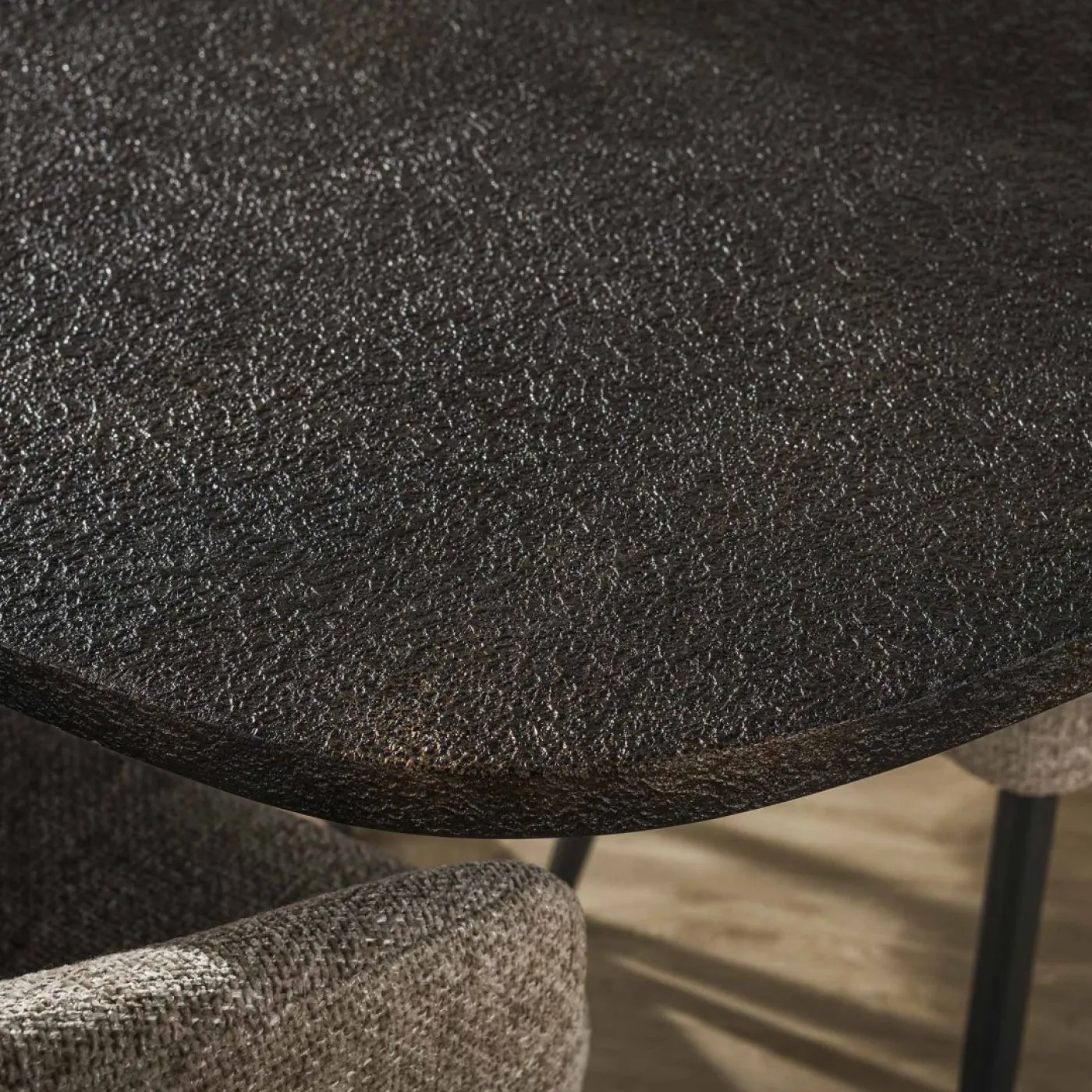 Esstisch Steja | 180 cm | oval | Metallic / grau