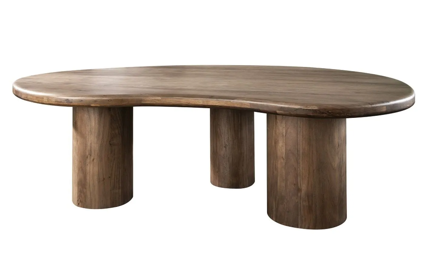 Esstisch Tabula | Nierenförmig | 245 cm | Akazie massiv | braun