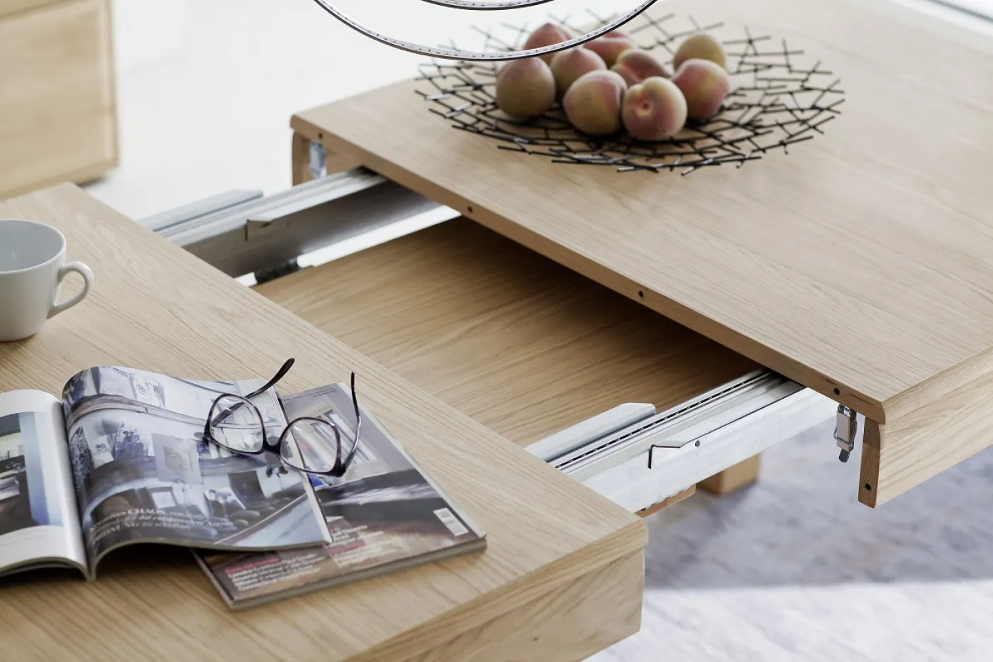 Esstisch Tarragona | ausziehbar | 160(260)x90 | Eiche Bianco