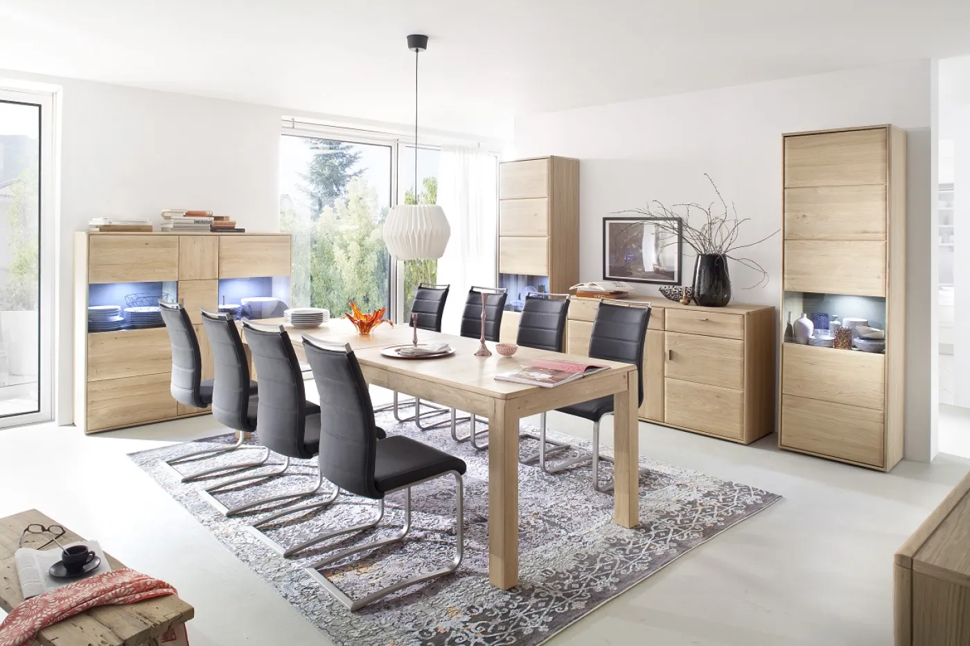 Esstisch Tarragona | ausziehbar | 160(260)x90 | Eiche Bianco