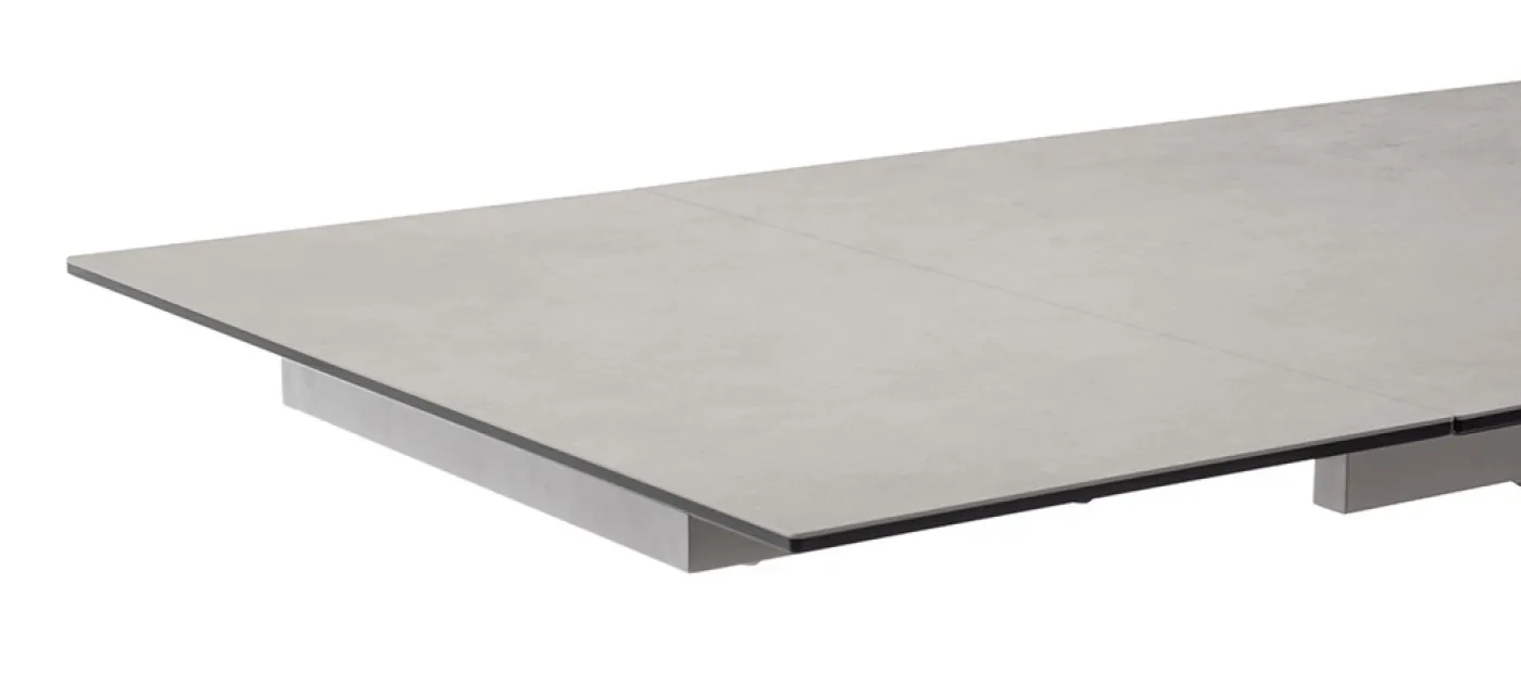 Esstisch Tesero | anthrazit / Edelstahl | ausziehbar | 200(300) x 95