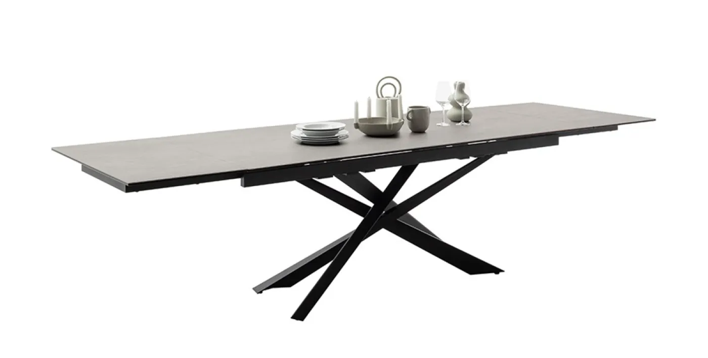 Esstisch Tesero | anthrazit / schwarz | ausziehbar | 200(300) x 95