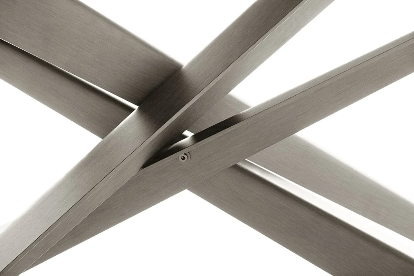 Esstisch Tesero | creme / Edelstahl | ausziehbar | 200(300) x 95