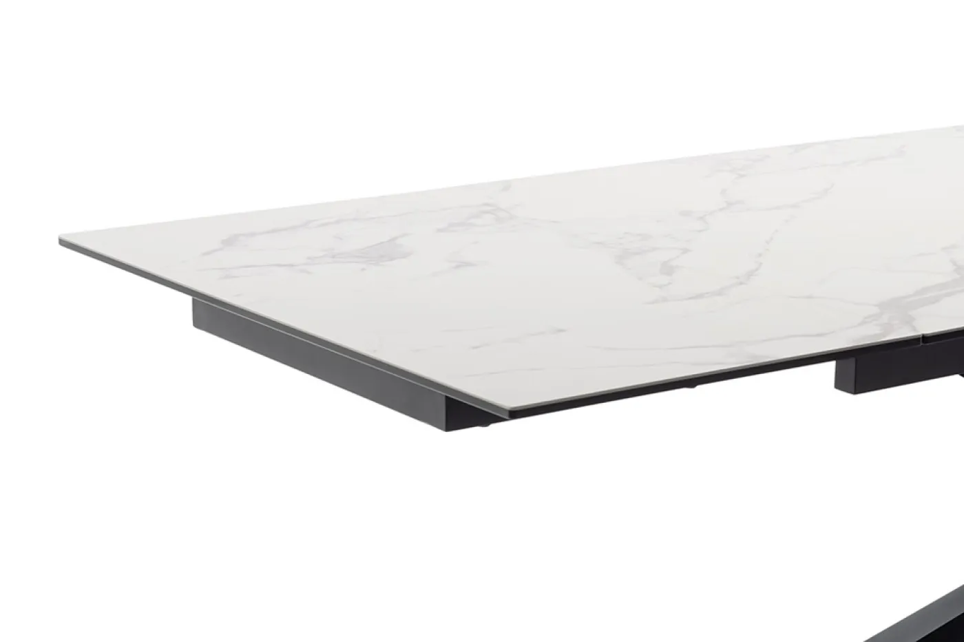 Esstisch Tesero | creme / schwarz | ausziehbar | 200(300) x 95