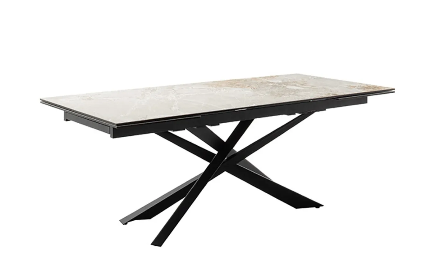 Esstisch Tesero | grau / schwarz | ausziehbar | 200(300) x 95